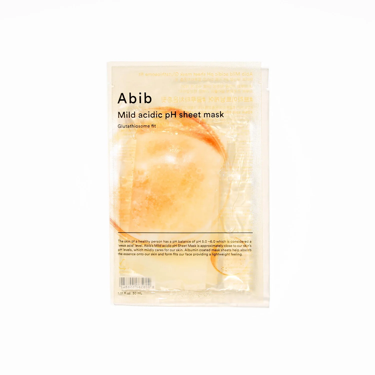 Mild Acidic pH Glutathiosome Fit Sheet Mask, 1 pc